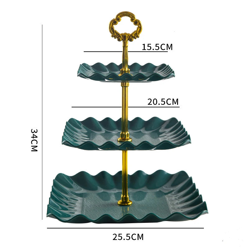 Cake Stand Plastic Dessert Stand Cupcake Holder Multi Layer Fruit Tray for Graduation Party Birthday Wedding Dessert Display