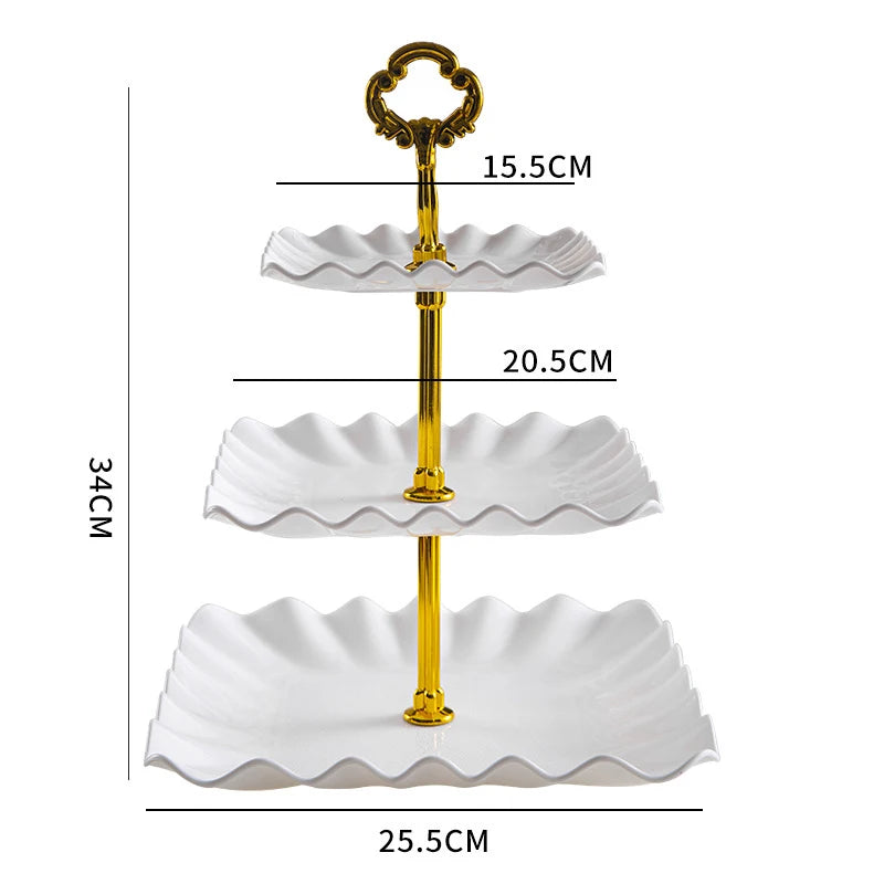 Cake Stand Plastic Dessert Stand Cupcake Holder Multi Layer Fruit Tray for Graduation Party Birthday Wedding Dessert Display