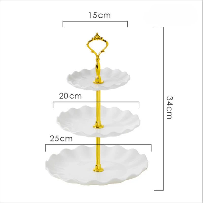 Cake Stand Plastic Dessert Stand Cupcake Holder Multi Layer Fruit Tray for Graduation Party Birthday Wedding Dessert Display