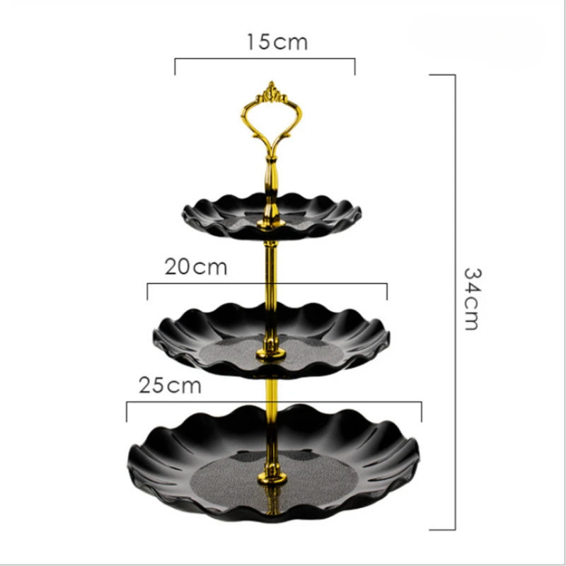 Cake Stand Plastic Dessert Stand Cupcake Holder Multi Layer Fruit Tray for Graduation Party Birthday Wedding Dessert Display