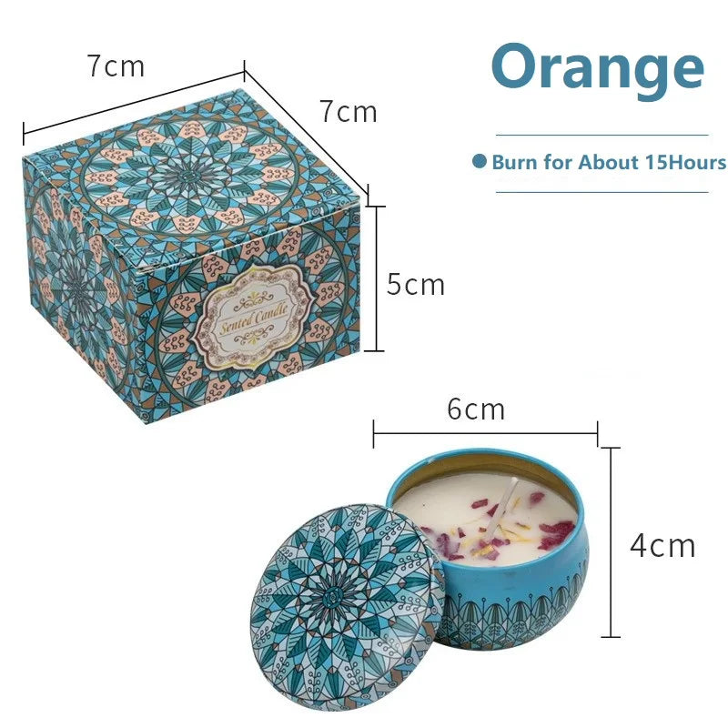 Vintage Scented Soy Wax Candle Jars Flower Fragrance