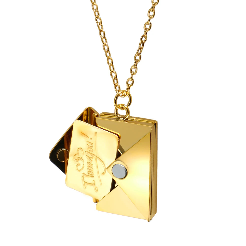 Gold Envelope Pendant