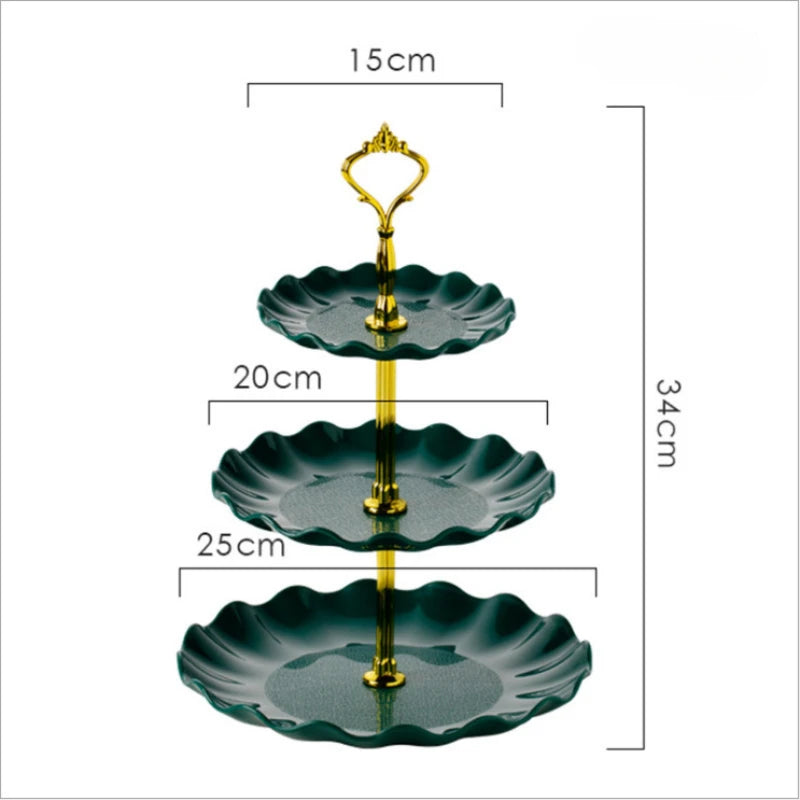 Cake Stand Plastic Dessert Stand Cupcake Holder Multi Layer Fruit Tray for Graduation Party Birthday Wedding Dessert Display